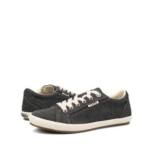 täōs: Star Charcoal Wash Canvas Sneakers